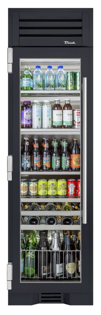 24 Inch - Beverage Column - Stainless Glass Door - LEFT Hinge - Juniper Color Swatch