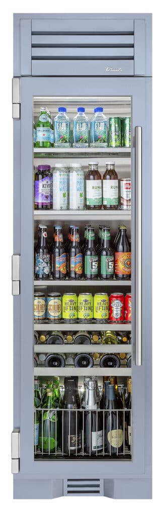 24 Inch - Beverage Column - Stainless Glass Door - LEFT Hinge - Bluestone Color Swatch