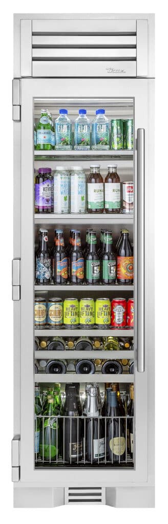 24 Inch - Beverage Column - Stainless Glass Door - LEFT Hinge