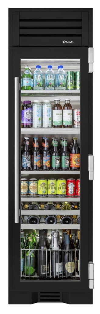 24 Inch - Beverage Column - Stainless Glass Door - RIGHT Hinge - Matte Black Color Swatch