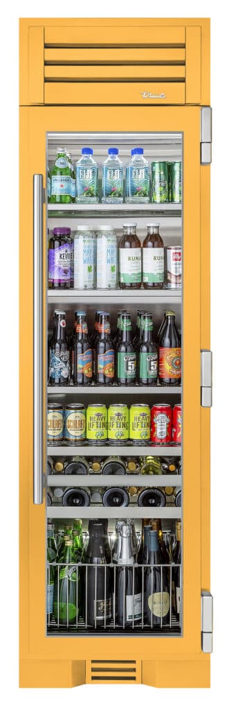 24 Inch - Beverage Column - Stainless Glass Door - RIGHT Hinge - Saffron Color Swatch