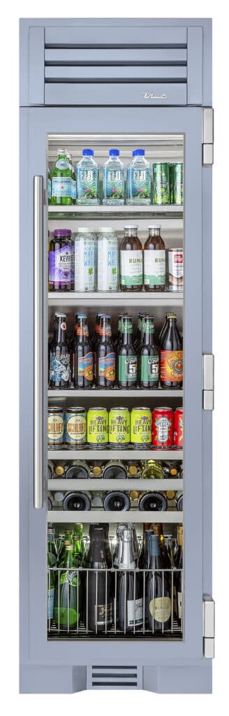 24 Inch - Beverage Column - Stainless Glass Door - RIGHT Hinge - Bluestone Color Swatch
