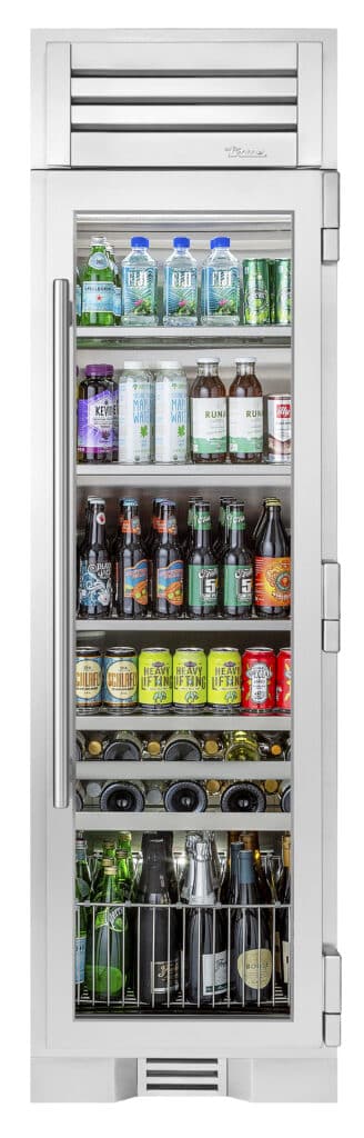24 Inch - Beverage Column - Stainless Glass Door - RIGHT Hinge