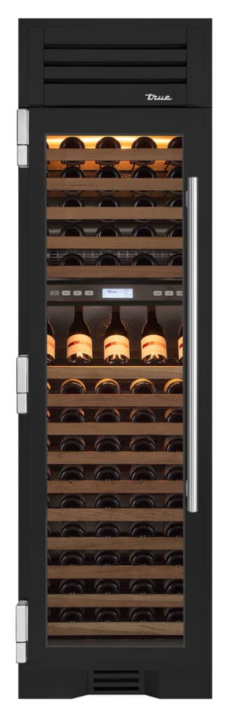 24 Inch - Dual Zone Wine Column - Stainless Glass Door - LEFT Hinge - Ultra Matte Black Color Swatch