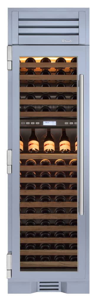 24 Inch - Dual Zone Wine Column - Stainless Glass Door - LEFT Hinge - Bluestone Color Swatch