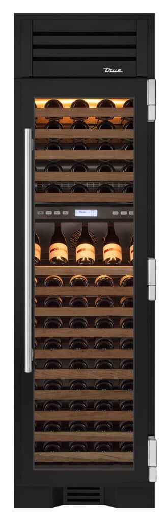 24 Inch - Dual Zone Wine Column - Stainless Glass Door - RIGHT Hinge - Matte Black Color Swatch