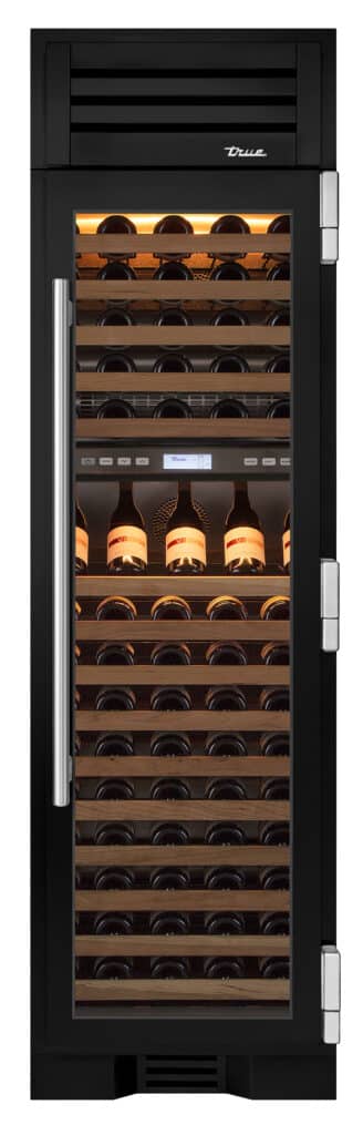 24 Inch - Dual Zone Wine Column - Stainless Glass Door - RIGHT Hinge - Gloss Black Color Swatch