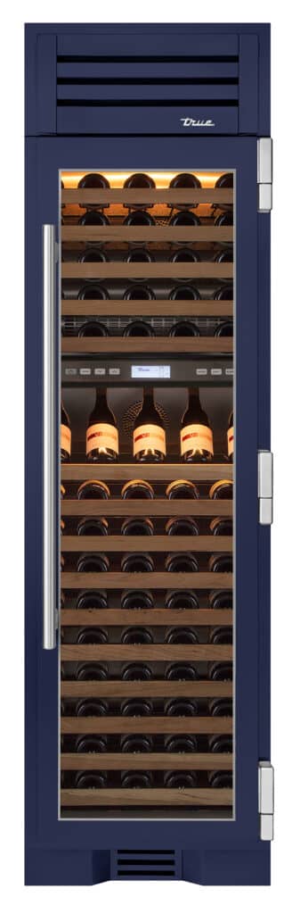 24 Inch - Dual Zone Wine Column - Stainless Glass Door - RIGHT Hinge - Cobalt Color Swatch
