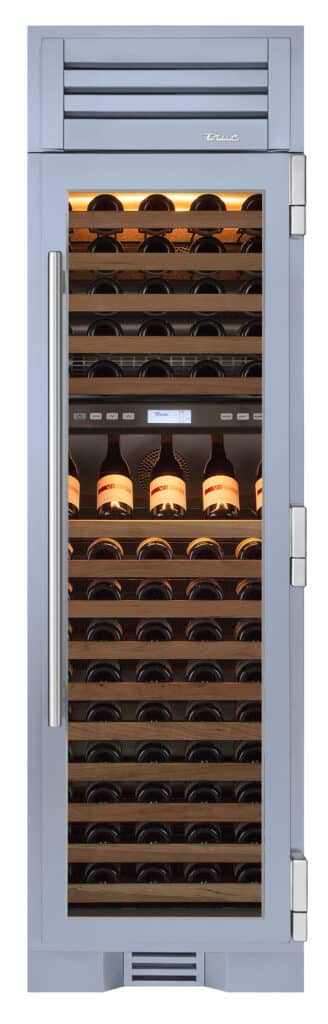 24 Inch - Dual Zone Wine Column - Stainless Glass Door - RIGHT Hinge - Bluestone Color Swatch