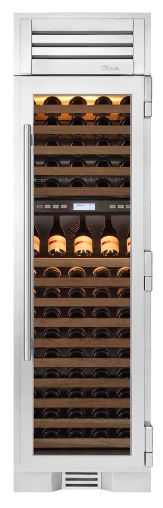 24 Inch - Dual Zone Wine Column - Stainless Glass Door - RIGHT Hinge