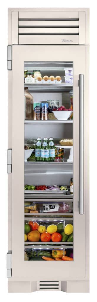 24 Inch - Refrigerator Column - Stainless Glass Door - LEFT Hinge - Antique White Color Swatch
