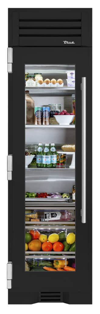 24 Inch - Refrigerator Column - Stainless Glass Door - LEFT Hinge - Ultra Matte Black Color Swatch