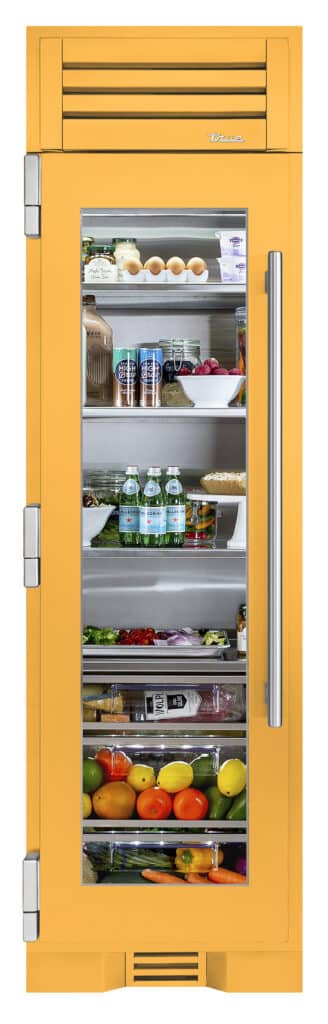 24 Inch - Refrigerator Column - Stainless Glass Door - LEFT Hinge - Saffron Color Swatch