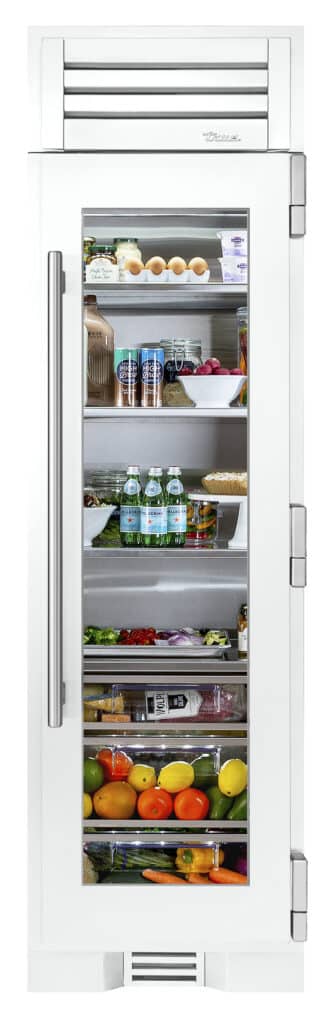 24 Inch - Refrigerator Column - Stainless Glass Door - RIGHT Hinge - Matte White Color Swatch