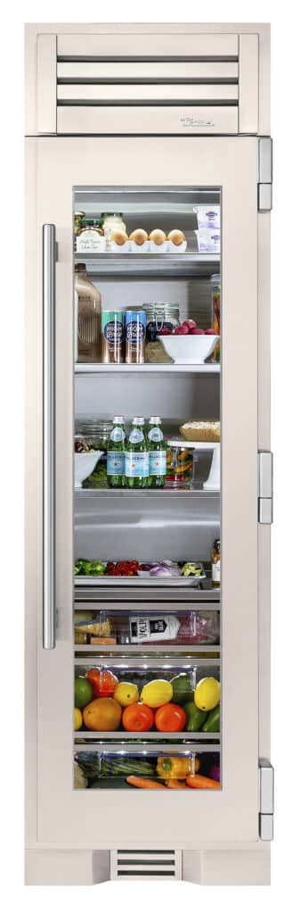 24 Inch - Refrigerator Column - Stainless Glass Door - RIGHT Hinge - Antique White Color Swatch