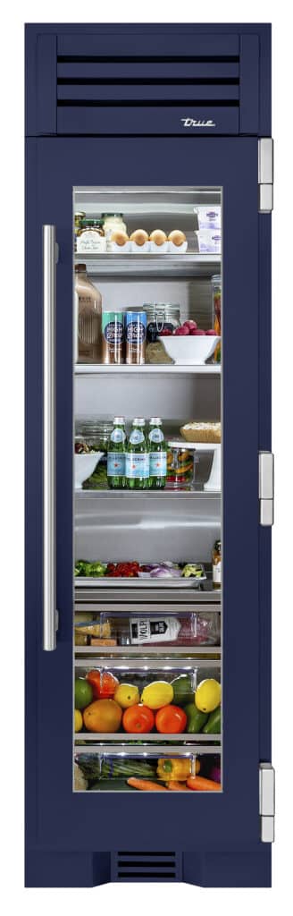 24 Inch - Refrigerator Column - Stainless Glass Door - RIGHT Hinge - Cobalt Color Swatch