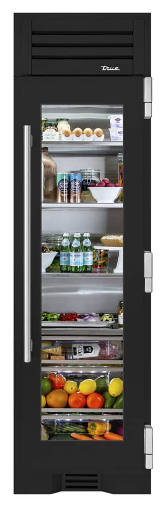 24 Inch - Refrigerator Column - Stainless Glass Door - RIGHT Hinge - Ultra Matte Black Color Swatch