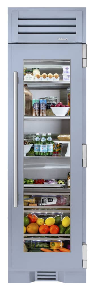 24 Inch - Refrigerator Column - Stainless Glass Door - RIGHT Hinge - Bluestone Color Swatch