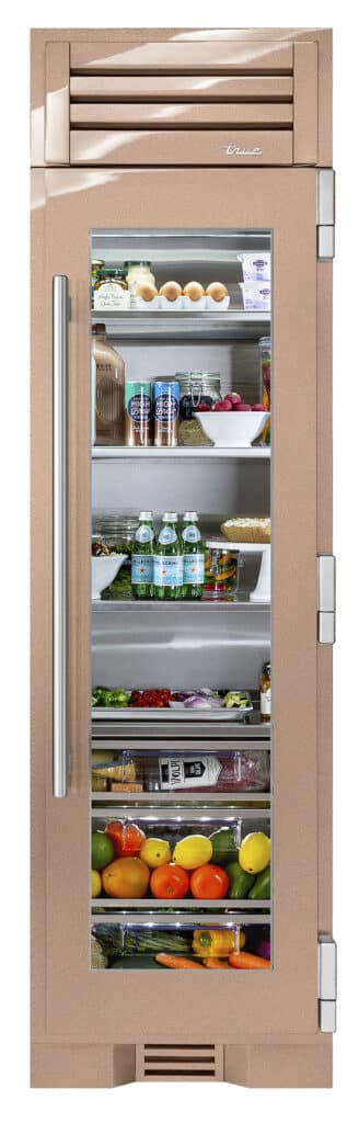 24 Inch - Refrigerator Column - Stainless Glass Door - RIGHT Hinge - Champagne Color Swatch