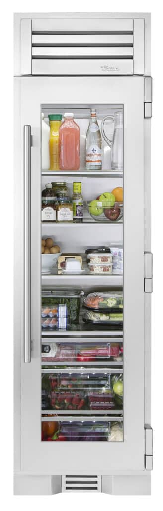 24 Inch - Refrigerator Column - Stainless Glass Door - RIGHT Hinge